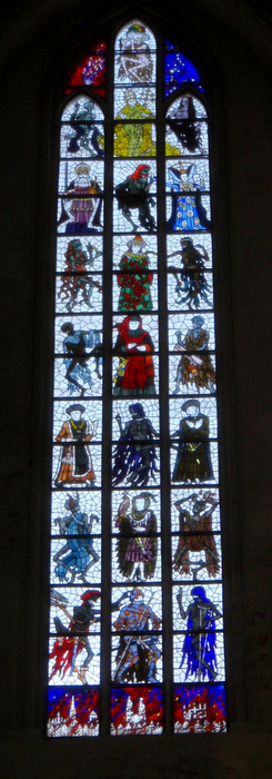 One of many stained glass windows.
